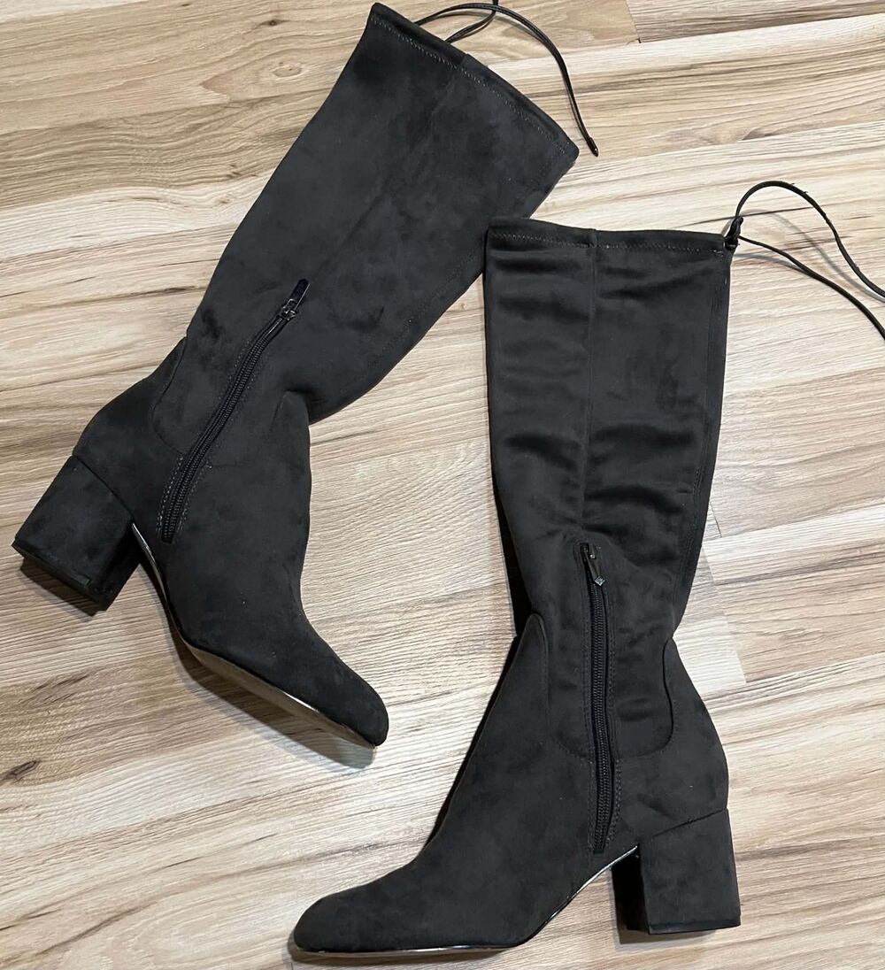 Sam Edelman Women's Size 8 Slate Gray Faux Suede Tall Knee High Boots